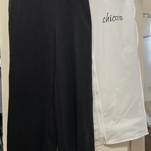 Chico's Black Wide-Leg Pants